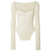 Anthea™ | Square Collar Knitted Sweater Sweaters