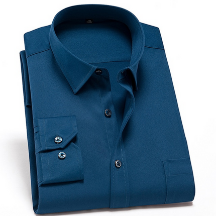 Men's Stretch Comfort Dress Shirt Blue Shirts