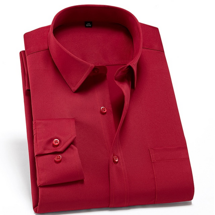 Men's Stretch Comfort Dress Shirt Red Shirts