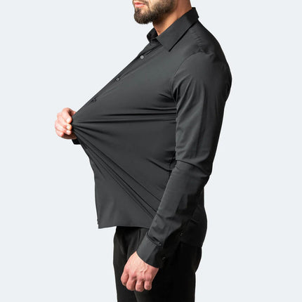 Men's Stretch Comfort Dress Shirt Black Shirts