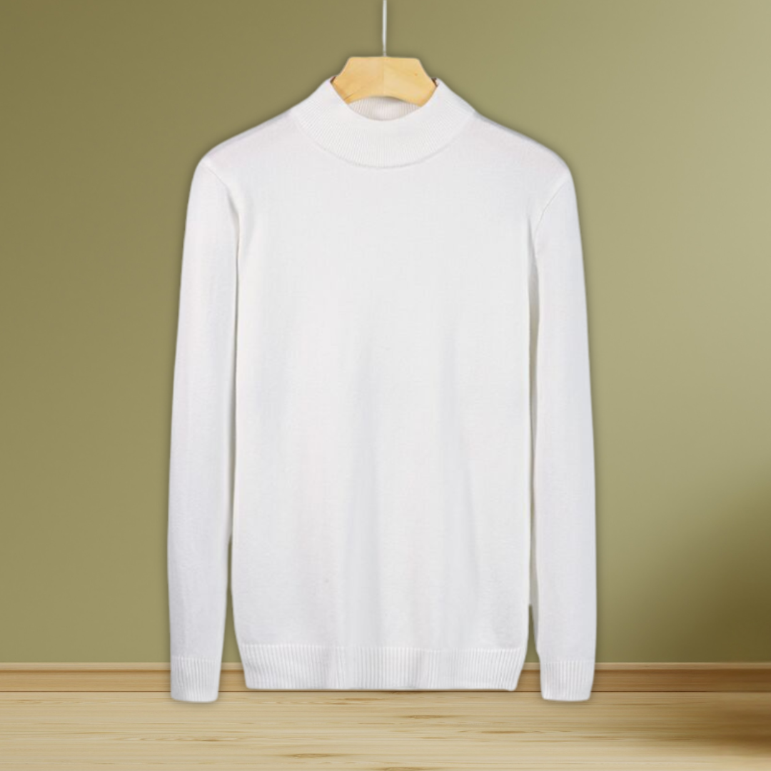 Alexander | Comfortable Wool Sweater White Sweaters