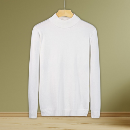 Alexander | Comfortable Wool Sweater White Sweaters