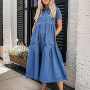 Layla™ | Long Denim Dress Dresses