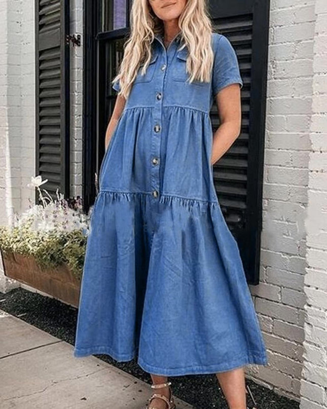 Layla™ | Long Denim Dress Dresses