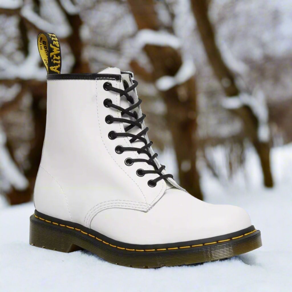 Aria Lace-Up Ankle Boots White Boots