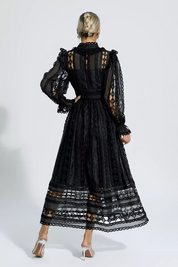 Mackenzie™ | Turtle Necked Lace Long Sleeved Dress Dresses