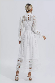 Mackenzie™ | Turtle Necked Lace Long Sleeved Dress Dresses