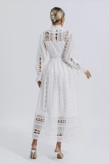 Mackenzie™ | Turtle Necked Lace Long Sleeved Dress Dresses