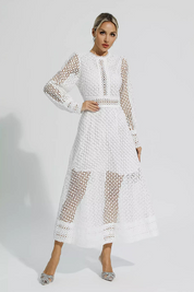 Rachel™ | Lace Evening Dress White Dress