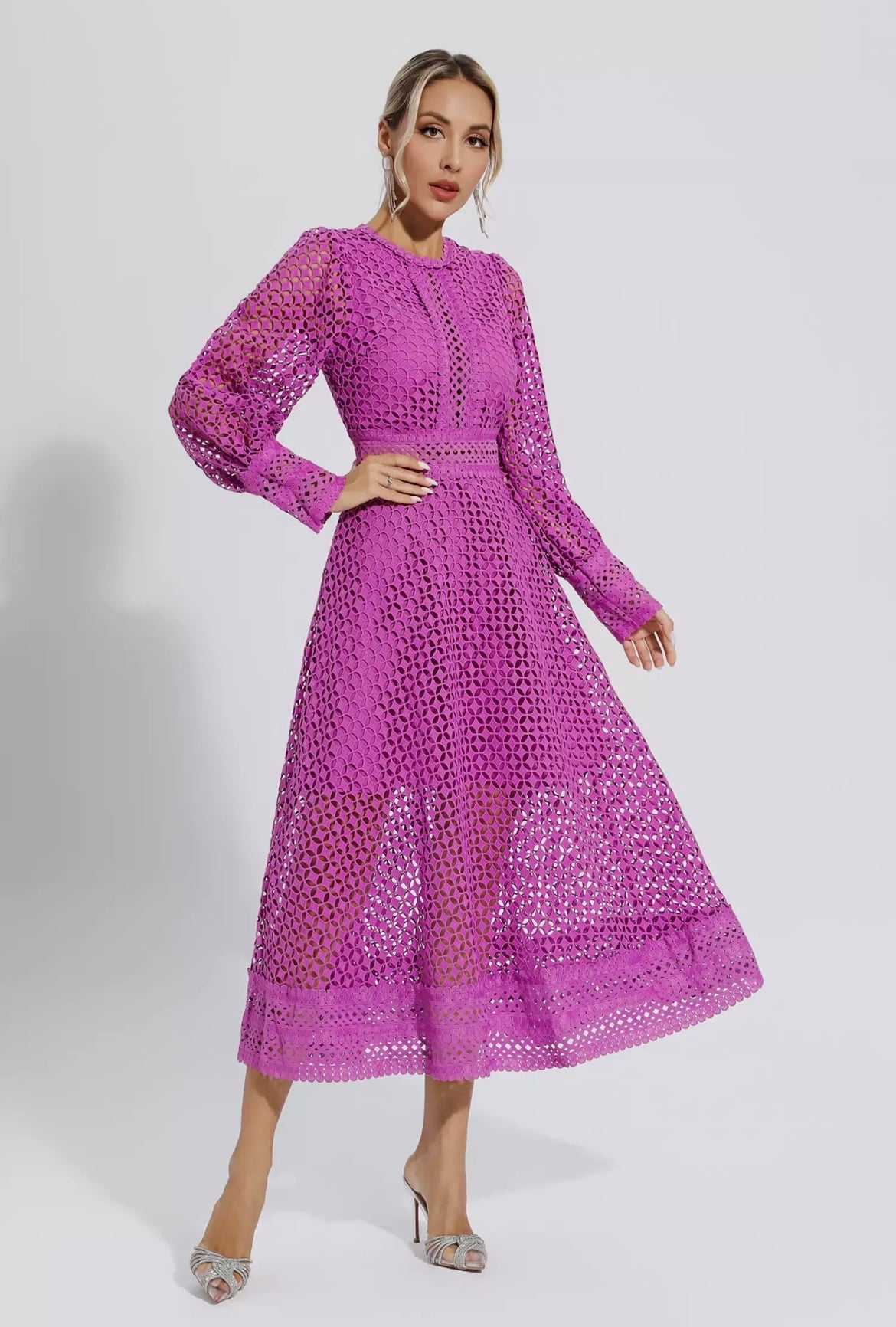 Rachel™ | Lace Evening Dress Purple Dress