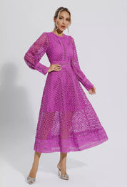 Rachel™ | Lace Evening Dress Purple Dress