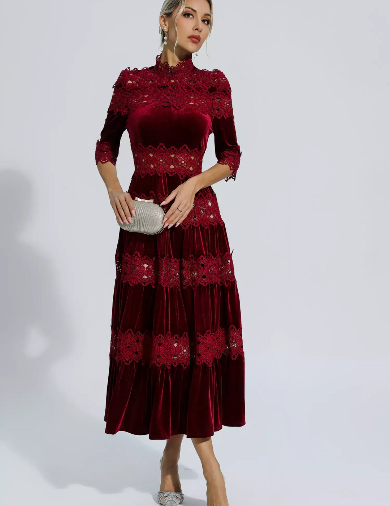 Noelle™ | Heavy Hollow Embroidery Thigh-Slimming Dress Dresses