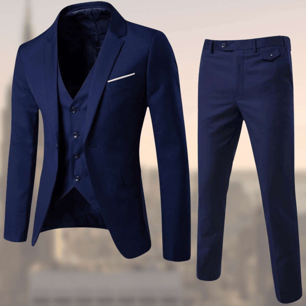 Alexander | Three-piece Gentlemen Costume Dark Blue