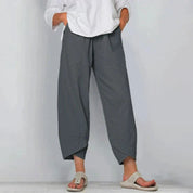 Leona Comfortable Pants - Style & Ease Gray TROUSERS