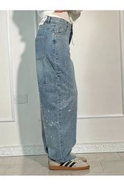 Celeste | Rhinestone Wide-Leg Jeans Pants