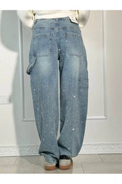 Celeste | Rhinestone Wide-Leg Jeans Pants