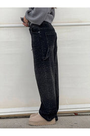 Celeste | Rhinestone Wide-Leg Jeans Pants
