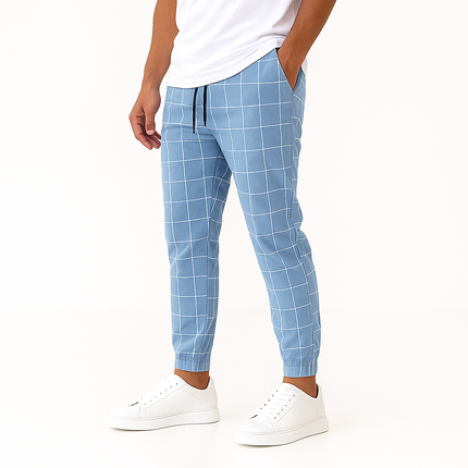 Kairo Gridline Pants Light Blue