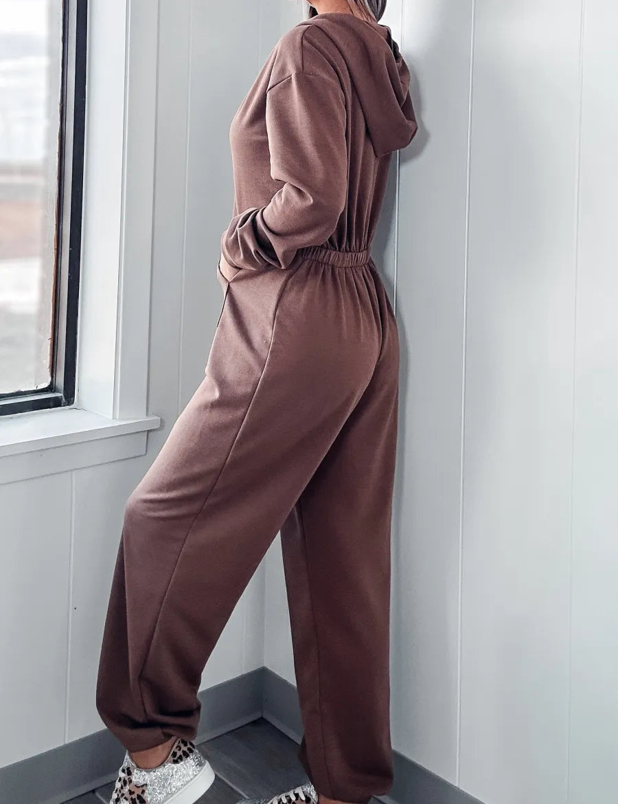 Isa™ | Effortless Comfort Daily Jumpsuit Coffee Jumpsuit