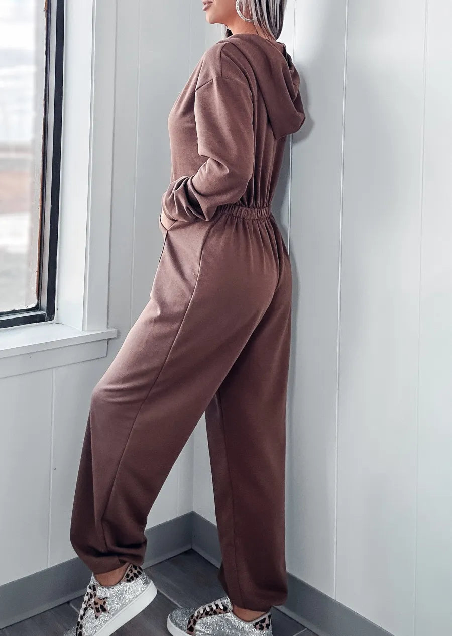 Isa™ | Effortless Comfort Daily Jumpsuit Coffee Jumpsuit