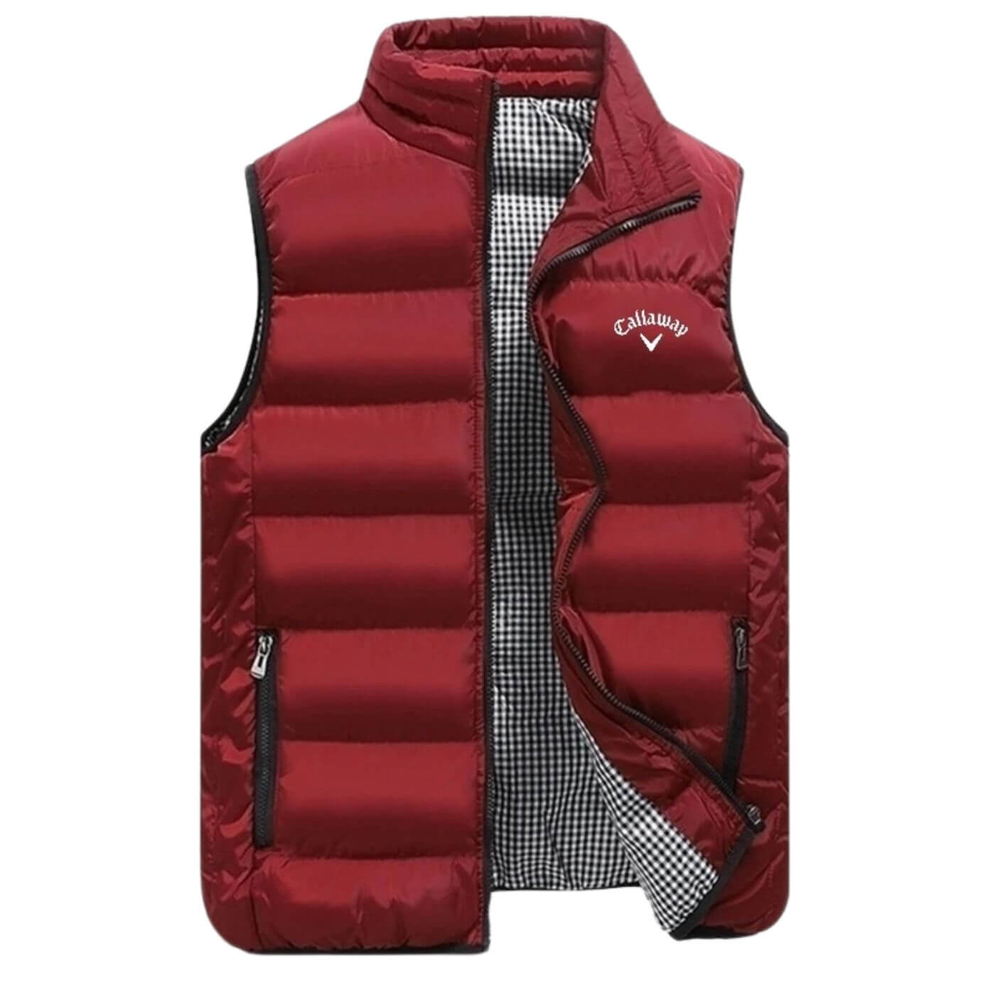 Premium Quilted Waistcoat Red Vests