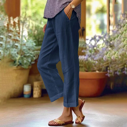 Julienne – Light Summer Trousers Navy Trousers