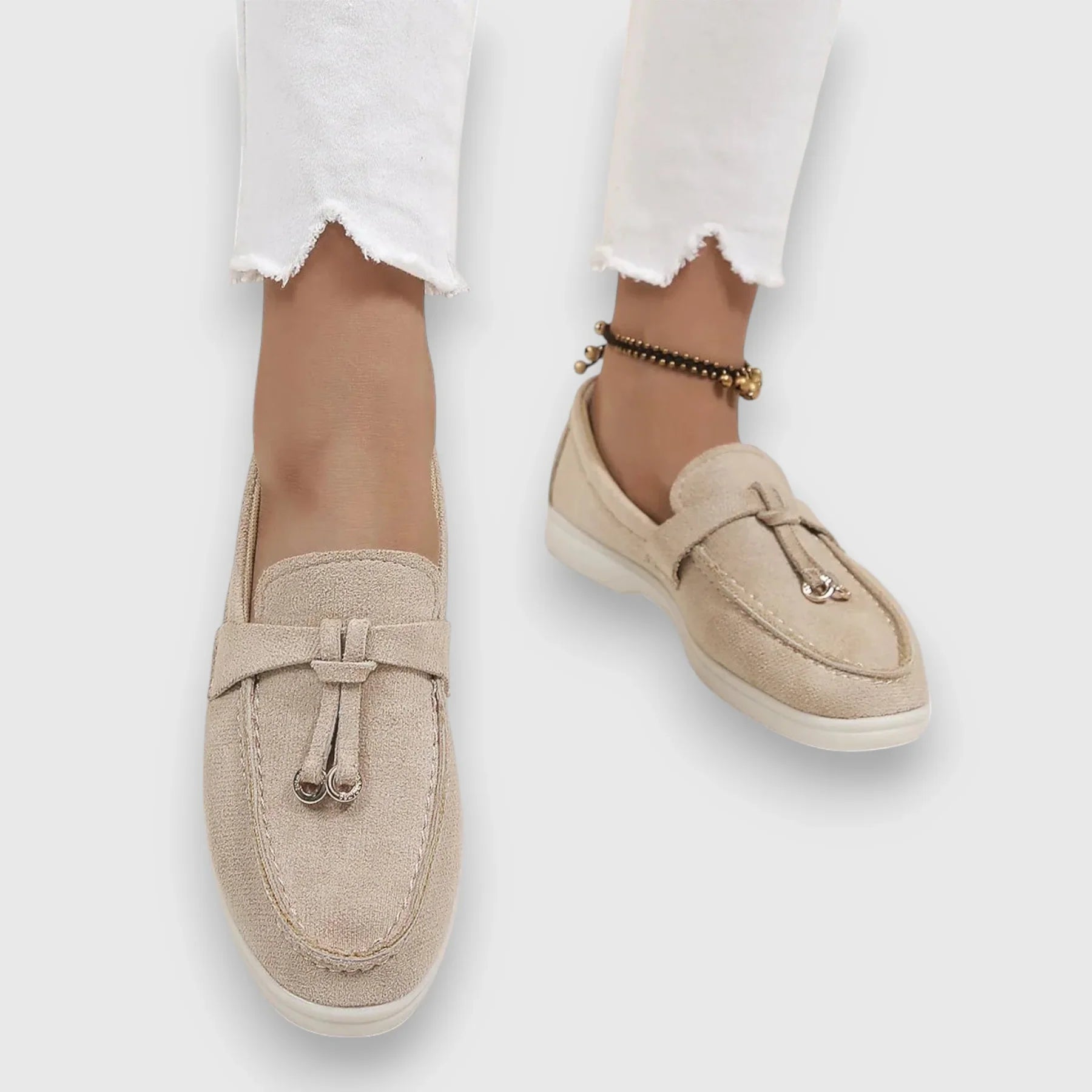 Kennedy – Premium Women's Loafer Beige Sandals