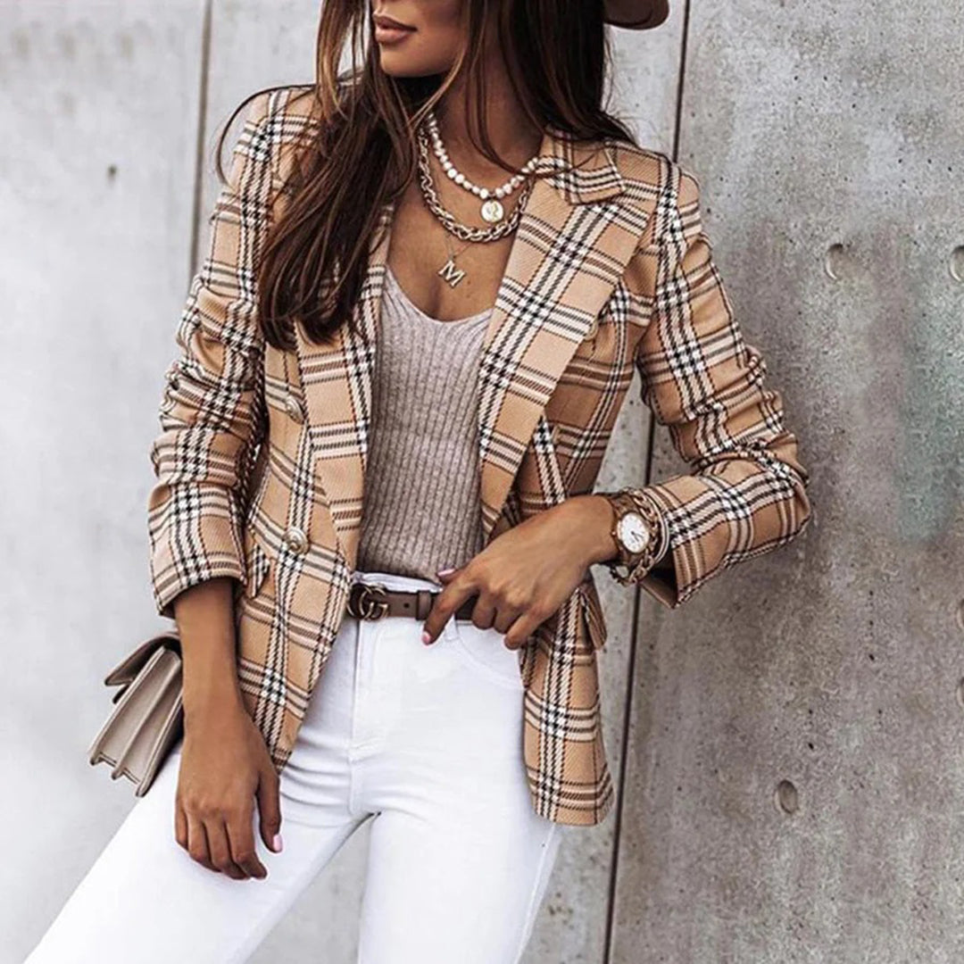 Women's Checkered Blazer Blazers