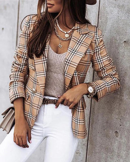 Women's Checkered Blazer Blazers