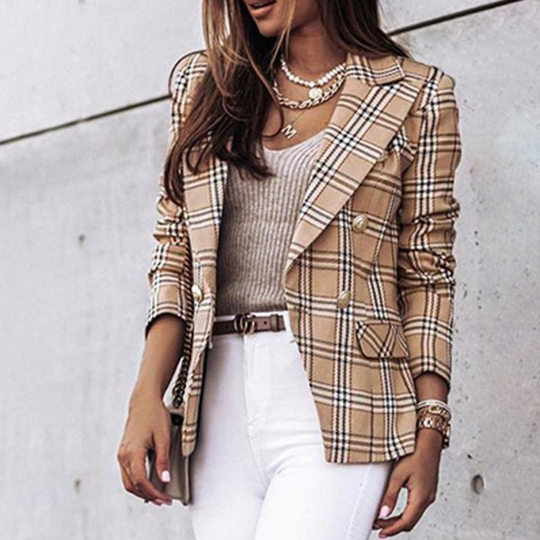 Women's Checkered Blazer Blazers