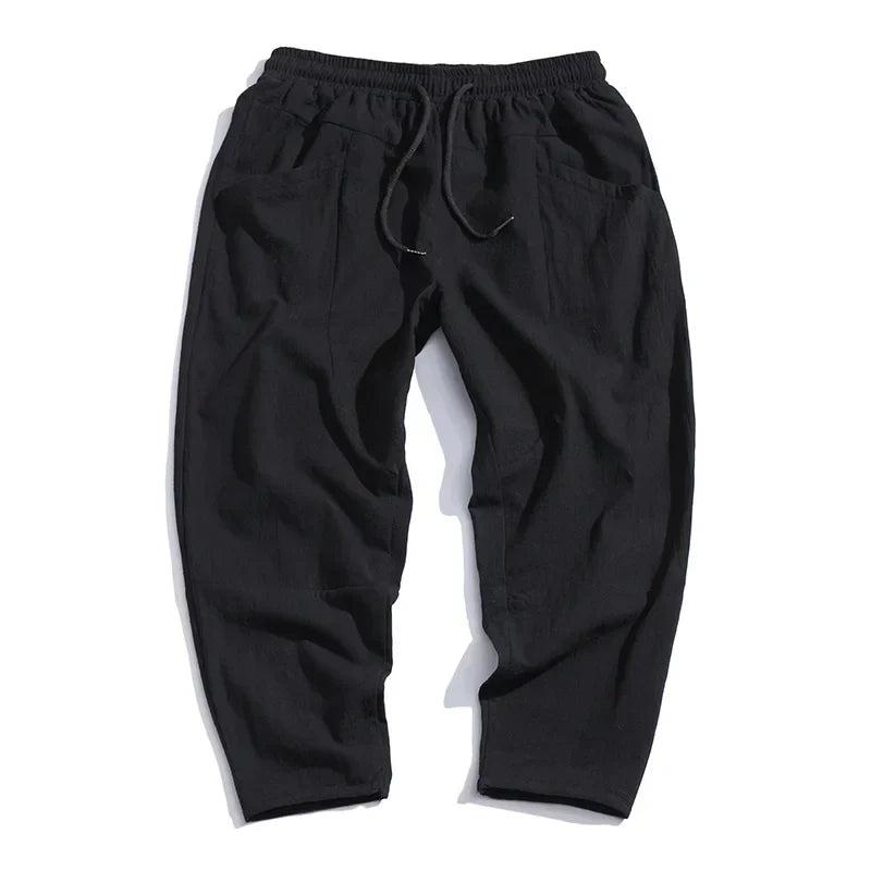 Kyoto Linen Cropped Pants Trousers