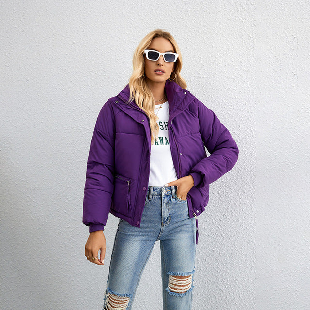 Stylish Lightweight Zipper Jacket Purple Zipper Jacket