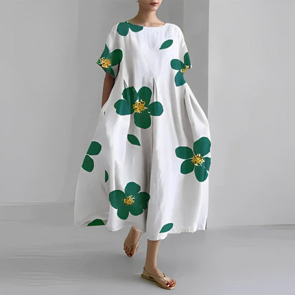 ROSE | COMFORTABLE FLORAL DRESS White Dresses