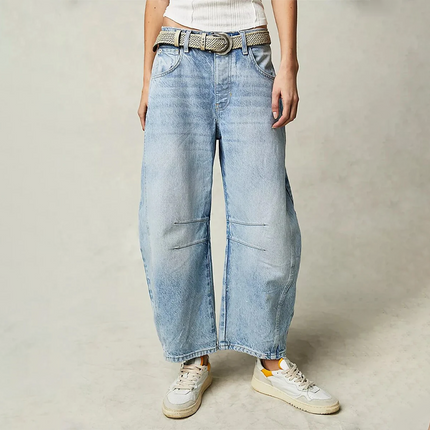 Margot | Wide-leg comfort jeans Light Blue Pants