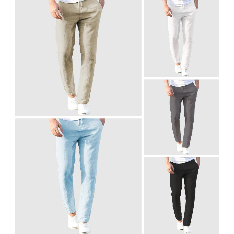 Relaxed Linen Pants Men Pants