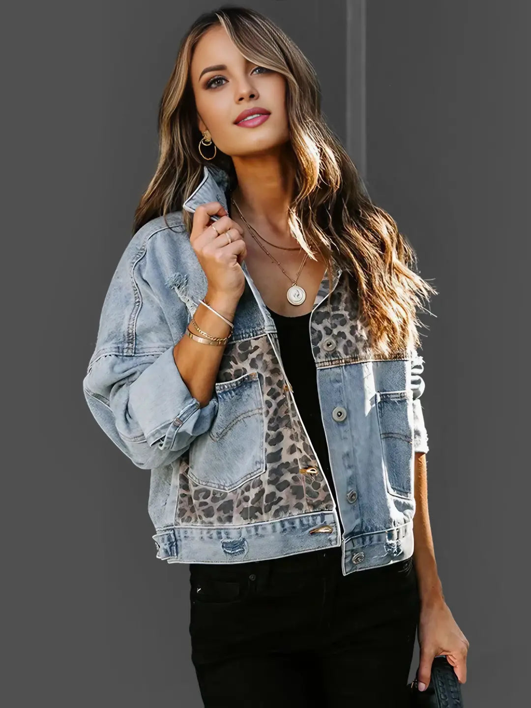 Yara | Women's Elegant Leopard Print Este Jacket