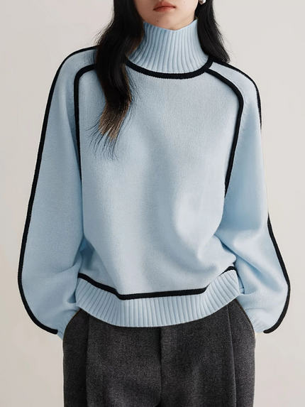 Luxe Knit Sweater Light Blue Sweater