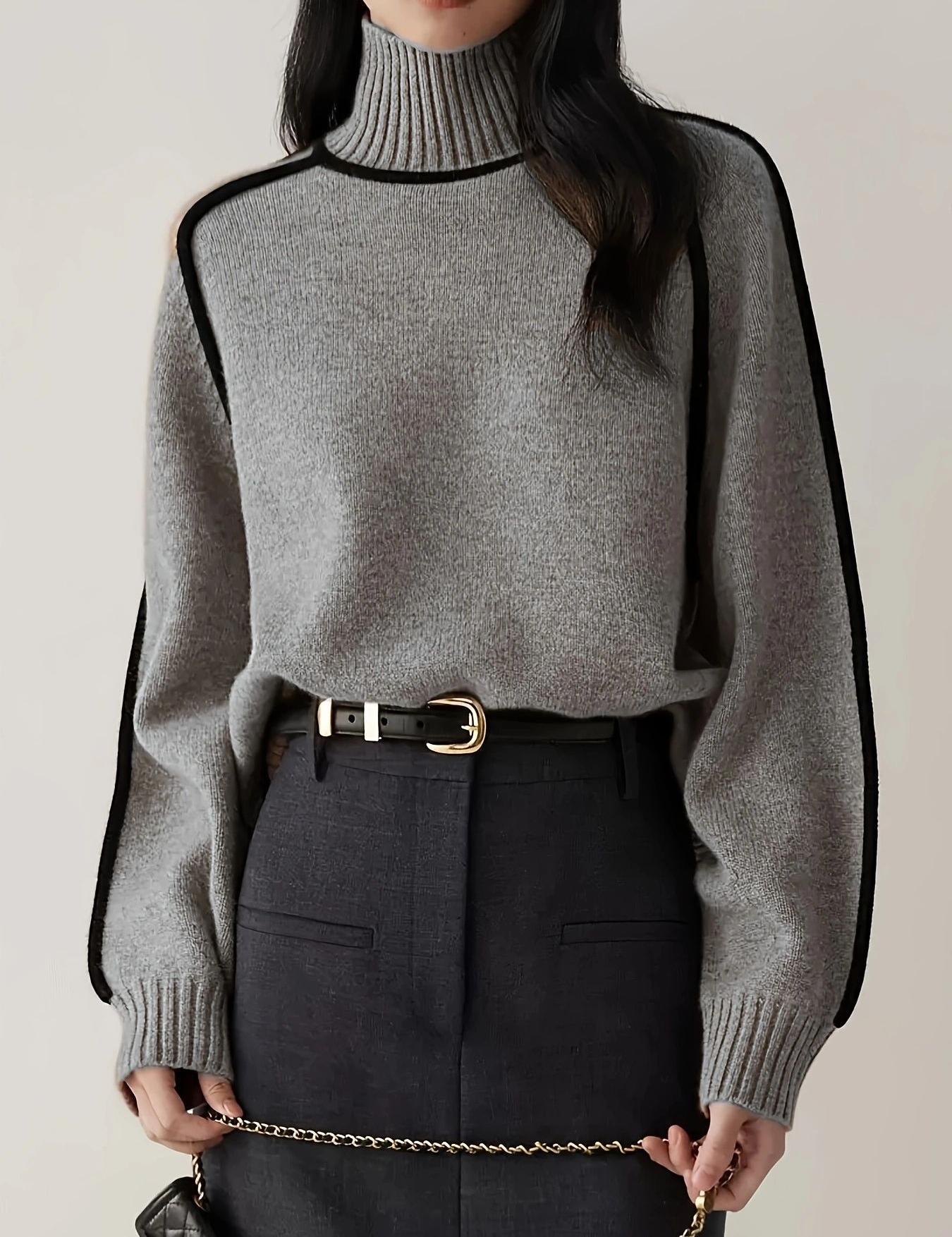 Luxe Knit Sweater Dark Blue Sweater