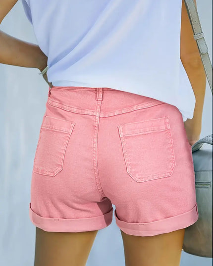 Lila Vintage Denim Stretch Shorts