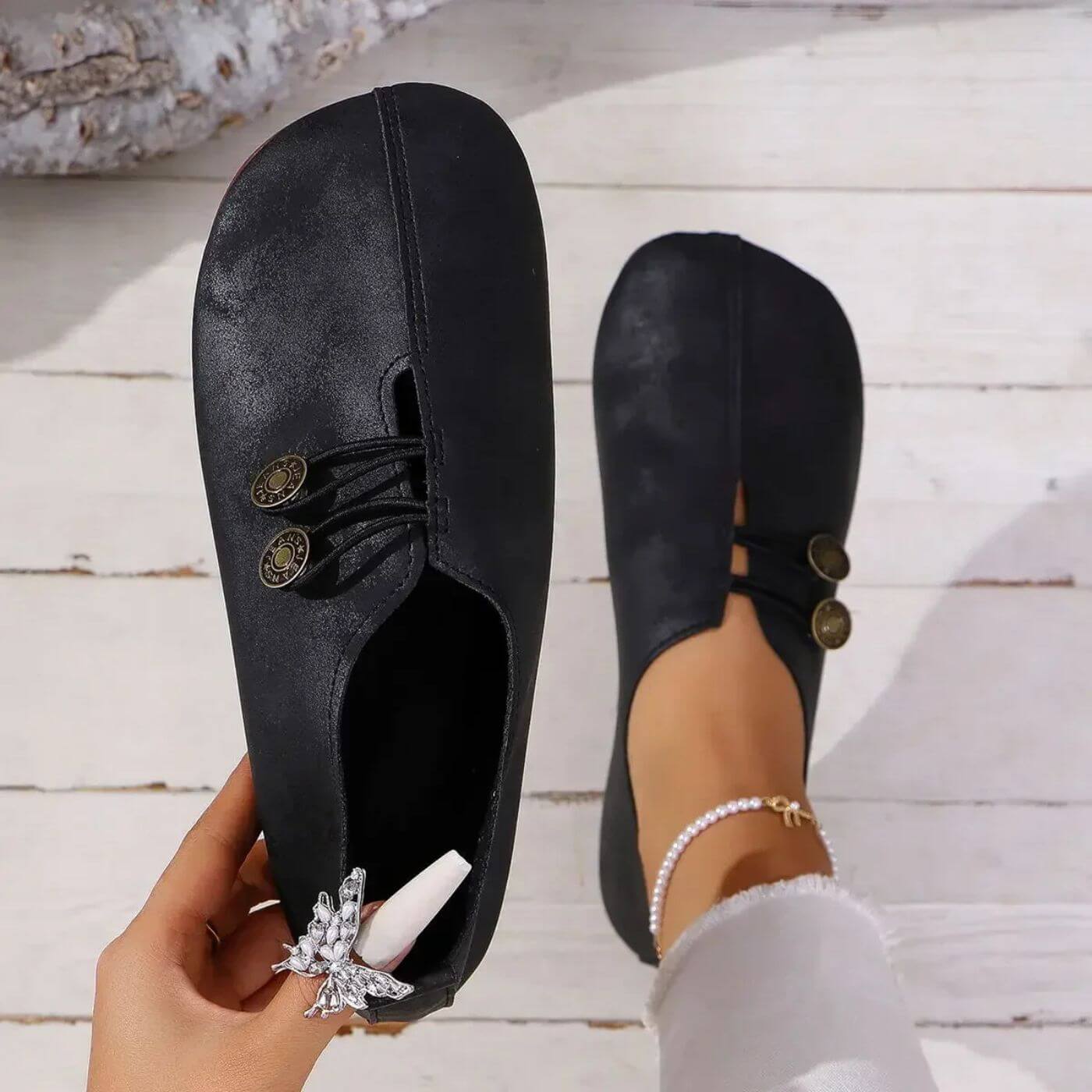Nessa | Orthopaedic Comfort Shoe Black Shoes & Sandals