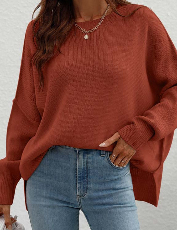 Women's Relaxed Knit Sweater Chestnut sweater