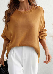 Women's Relaxed Knit Sweater Yellow sweater