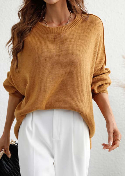 Women's Relaxed Knit Sweater Yellow sweater