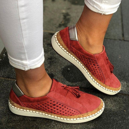 Selina | Orthopedic Summer Slip-Ons Red