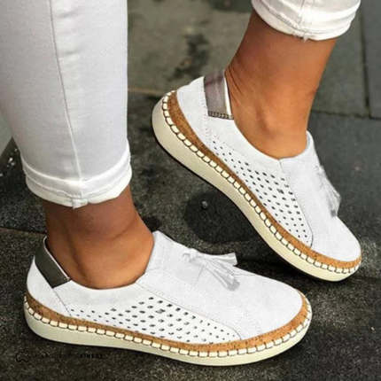 Selina | Orthopedic Summer Slip-Ons White