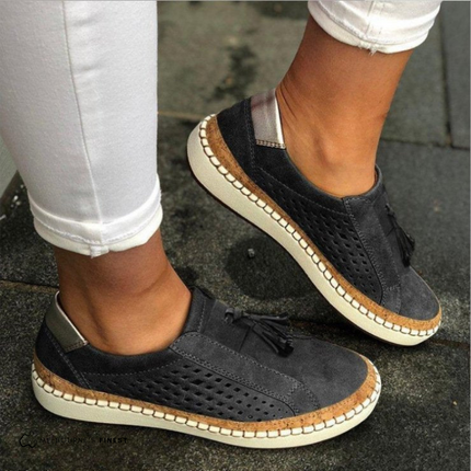 Selina | Orthopedic Summer Slip-Ons Black
