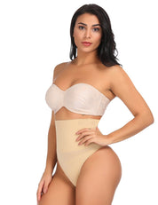 Seamless Tummy Control Thongs Beige Thongs