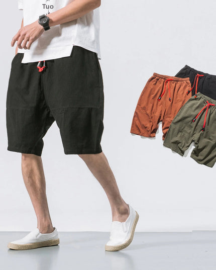 Kyoto Drift Linen Shorts Men Shorts