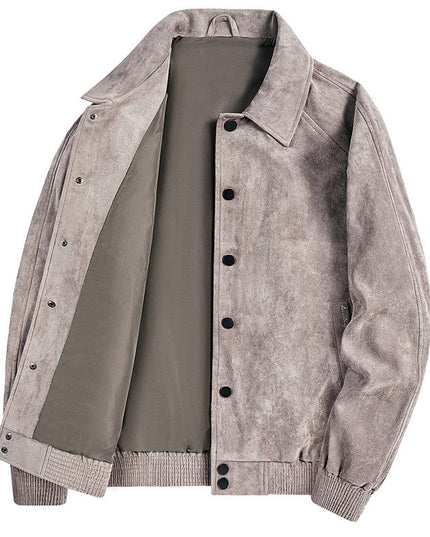 Victor Suede Jacket Beige Multi-Color Men's Clothing