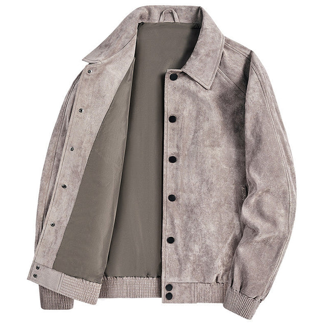 Victor Suede Jacket Beige Multi-Color Men's Clothing